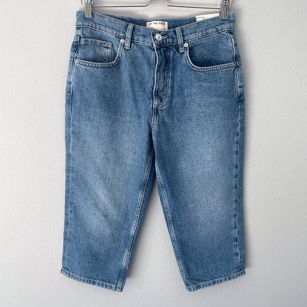 We The Free Nwt Sun City High Rise Capri Denim Size 27 Free People 100% Cotton